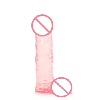 11.3*2,5 cm Super Mini Dildo Minkštos Želė Kristalų Skaidri Spalva Modeliavimas Vyrų Penis Penis Moterų Masturbator Sekso Žaislas Moterims