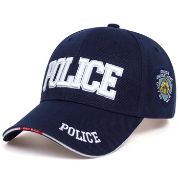 Naujas Mados Mens Taktinis Bžūp POLICIJOS siuvinėjimo Beisbolo Kepurės Vyrams, Moterims Snapback skrybėlės Kaulų Armijos Bžūp sporto, laisvalaikio golfo skrybėlės