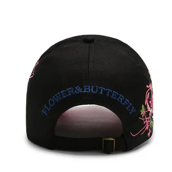 Vyrų ir Moterų Rinktinėje nacionalinės stiliaus kepurės mados beisbolo kepuraitę sporto bžūp siuvinėjimo drugelis minkštas skrybėlę nuo saulės skrybėlę gorras